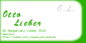 otto lieber business card